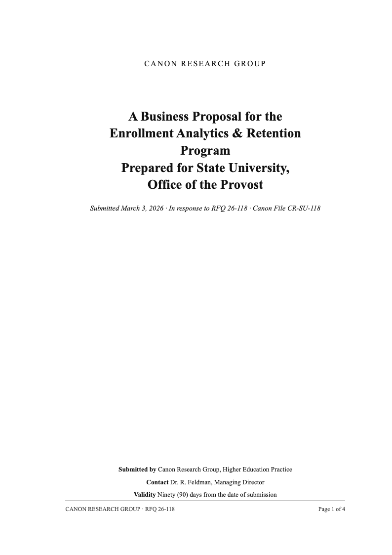 Dissertation manuscript business proposal